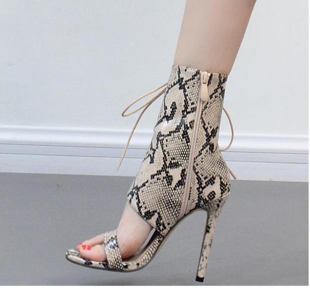 Python Beauty Ankle Heeled Sandal